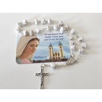 Rosenkranz Frieden 3x7 Stone Medjugorje Unsere Liebe Frau Erscheinung Hill Religiöser Schmuck Geschenk von MedjugorjeRosaryy
