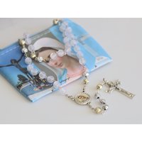 Heiliger Geist Rosenkranz, Handgemachte Rosenkranz Perlen, Halsband Des Heiligen Geistes, Medjugorje Heilige Dreifaltigkeit Kreuz von MedjugorjejewelryNo1
