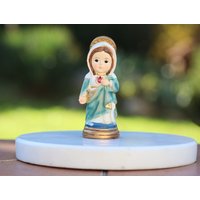 Unsere Liebe Frau, Unbeflecktes Herz Miniaturstatue, Handgemalte Statue Sacred Heart Unserer Lieben Frau. Medjugorje Babysammlungsstatue von MedjugorjejewelryNo1