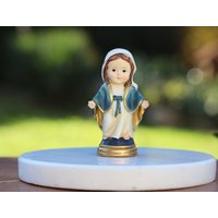 statue Unserer Lieben Frau Der Gnade, Miniaturstatue Jungfrau Maria, Medjugorje-Babysammlungsstatue, Muttergottes Wundersamen Medaillenstatue von MedjugorjejewelryNo1