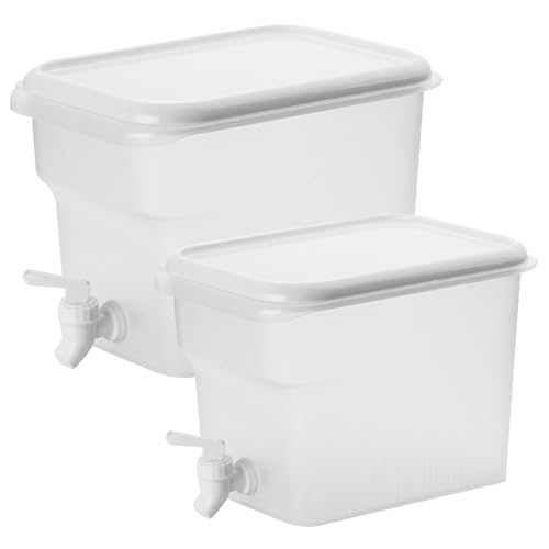 2 PCS-Getränkespender mit Wasserhahn 3, 5 l ＆ 5L Kühlschrank Wasserspender mit und lecksicherem Spigot Clear Kühlschrank Krug Plastiksaftkrug für Partygetränk, Eistee, Limonade, mit Fahn von Mednkoku