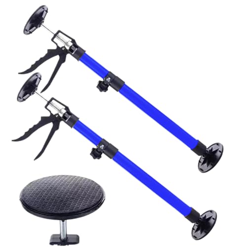 2 PCs 3. Handunterstützungsstange schwere 100-kg-Decke Dritter Handwerkzeug 20 bis 45 in Langzeitverstellbarer Stützpol-Frachtleiste für Workshop, Studio, Malereien (blau), einstellbar von Mednkoku