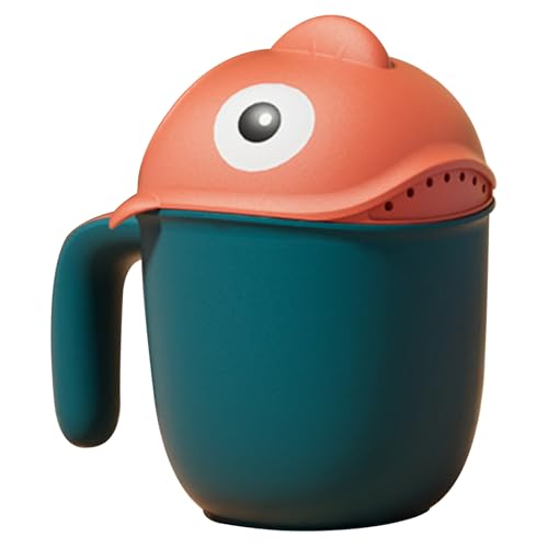 Baby Bad Rinse Cup Cute Fish Design Bad Rinser 650 ml PP Baby Rinse Cup mit Ergonomie 7 Outlet Easy Nachfüllmultipurpose Rinser für Babys für Babys von Mednkoku