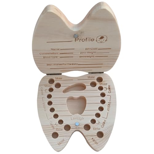 Baby Zahnbox Holz niedliche Schnitzbetchzähne MAGNETIGE ZAHL ZAHNTAHME KEALTSCHAFTSBACHT MARKING FÜR DIRDS, für Jungen Baby Zahnbox Holz niedliche Schnitzbetchzähne MAGNETIGE ZAHL ZAHNTAHME KEALTSCHAFTSBACHT MARKING FÜR DIRDS, für Jungen von Mednkoku