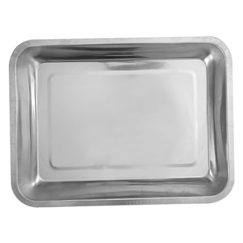 Edelstahlschale Lebensmittelqualität 12 x 10 Zoll 2 Zoll Tiefe polierte Ofenschale Waschbarer raststoffbeständiger Backwanne, Edelstahl, Edelstahl von Mednkoku