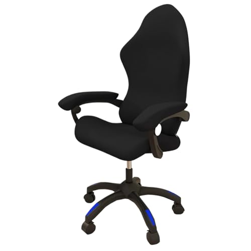 Mednkoku Stuhlabdeckung Anti-Must-Milch-Seidenspielstuhlabdeckungen mit Armlehnenabdeckung Stretch Office Cover mit Reißverschluss Universal rotieren für Office-Spiele von Mednkoku