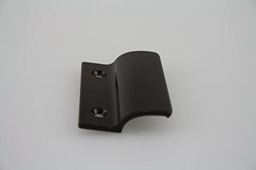 Balkontürgriff Ziehgriff Terrassentürgriff aus Metall - diverse Farben - Länge 62 mm (grau - braun) von Medos