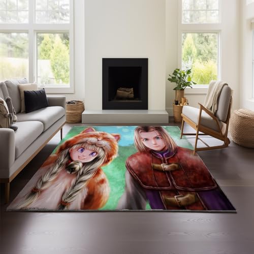 Computerstuhlmatte, Bodenmatte, Dragon Quest XI, Schreibtisch-Drehstuhl, Gaming-Stuhl, Rutschfester Teppich (DQ 02,80x120 cm) von MeeTe