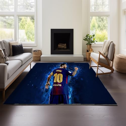 Fußmatten Lionel Messi Für Den Haushalt, Staubabsorbierend, Schmutzabweisend, Für Eingangstüren, Eingangsmatten, Verandamatten, Fußmatten Für Draußen (Messi 03,140x200cm) von MeeTe