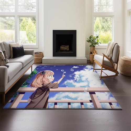MeeTe 3D-Optik Cool Line Light Style SPY×Family Teppich – Unverzichtbare Fußmatte Für Jugendzimmer, Schlafzimmer, E-Sport-Raum, Gaming-Raum (SPY 03,100x150 cm) von MeeTe
