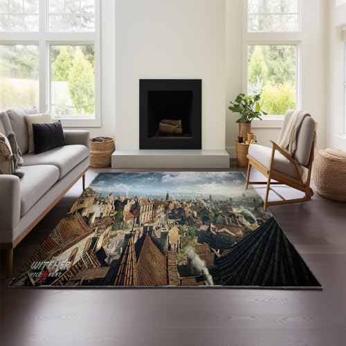 MeeTe 3D Visual Cool Line Light Style Carpet - Unverzichtbare Fußmatte Für Teenager Kinderzimmer, Geeignet Schlafzimmer E-Sports Room Gaming Room (Hexer 02,160x240 cm) von MeeTe