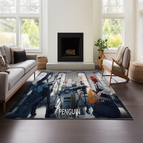 MeeTe Arknights Wohnzimmerteppich, Sofa, Couchtisch, Hochwertiger, Leichter Luxusteppich, Schlafzimmer, Nachttischdecke, Waschbar (Arknights 03,120x160cm) von MeeTe