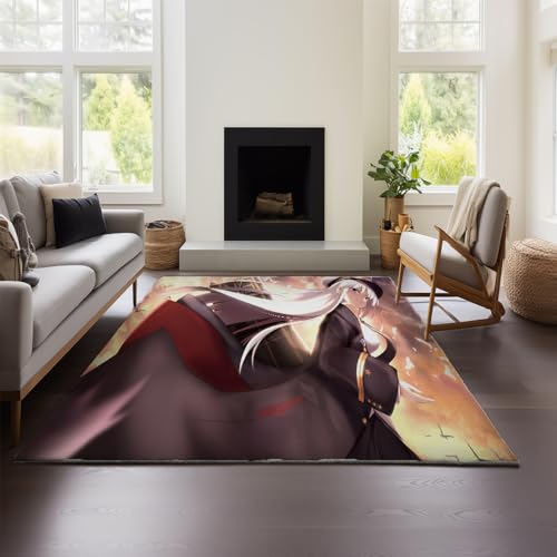 MeeTe Azur Lane Teppich Für Wohnzimmer, Sofa, Couchtisch, Hochwertiger, Leichter Luxusteppich, Schlafzimmer, Nachttischdecke, Waschbar (AZ 02,100x150cm) von MeeTe