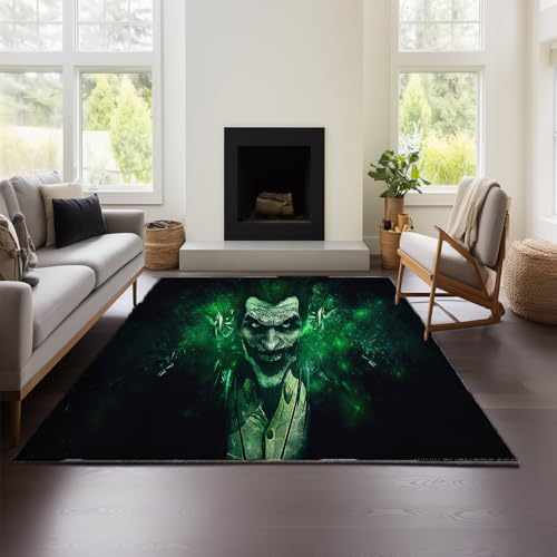 MeeTe Batman Arkham City Vintage Kurzflorteppich Für Schlafzimmer, Wohnzimmer, Waschbar, rutschfest, Für Küche Und Flur (BT 03,150x200 cm) von MeeTe