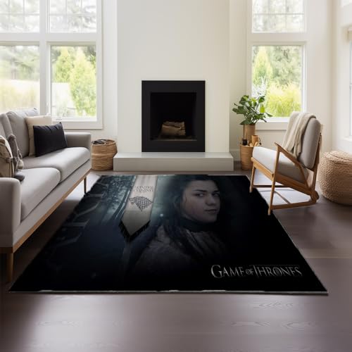 MeeTe Computerstuhlmatte, Game of Thrones, Schreibtisch-Drehstuhl, Gaming-Stuhl, Rutschfester Teppich (GOF 01,100x150 cm) von MeeTe