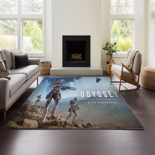 MeeTe Fußmatten Elite Dangerous Household Staubabsorbierende, Schmutzabweisende Fußmatte Für Eingangstüren, Eingangsteppiche, Verandamatten, Fußmatten Für Den Außenbereich (ED 01,120x160cm) von MeeTe