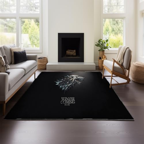 MeeTe Game of Thrones-Teppich Mit 3D-Grafik Und Coolem Design – Unverzichtbare Fußmatte Für Jugendzimmer, Schlafzimmer, E-Sport-Raum Und Gaming-Raum (GOF 01,120x160 cm) von MeeTe