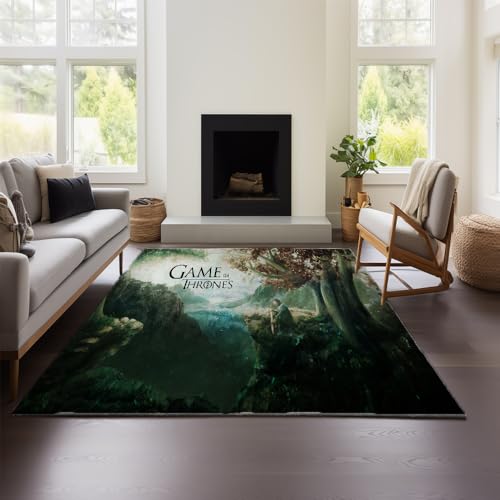 MeeTe Game of Thrones-Teppich Mit 3D-Grafik Und Coolem Design – Unverzichtbare Fußmatte Für Jugendzimmer, Schlafzimmer, E-Sport-Raum Und Gaming-Raum (GOF 03,150x200 cm) von MeeTe