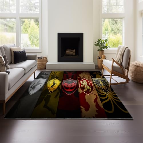 MeeTe Game of Thrones Teppich Schlafzimmer Wohnzimmer Kinder Jungen Teenager Flanell Teppich Läufer Fußmatte (GOF 01,80x120 cm) von MeeTe