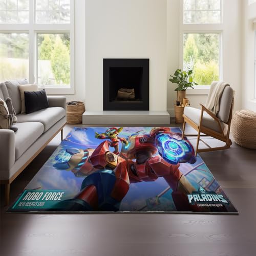MeeTe Paladins Teppich Schlafzimmer Wohnzimmer Kinder Jungen Teenager Flanell Teppich Läufer Fußmatte (Paladins 01,100x150 cm) von MeeTe