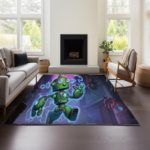MeeTe Teppich Für Wohnzimmer, Hearthstone, Heroes of Warcraft, Sofa, Couchtisch, Hochwertiger, Leichter Luxusteppich, Schlafzimmer, Nachttischdecke, Waschbar (Hof 02,80x160cm) von MeeTe