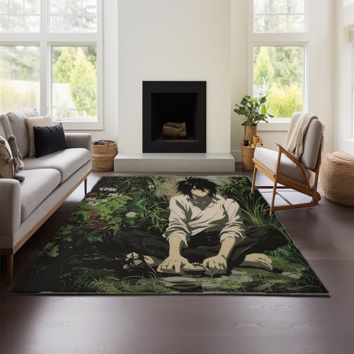 MeeTe Teppich Für Wohnzimmer, Sofa, Couchtisch, Hochwertiger, Leichter Luxusteppich, Schlafzimmer, Nachttischdecke, Waschbar (DN 02,120x160cm) von MeeTe