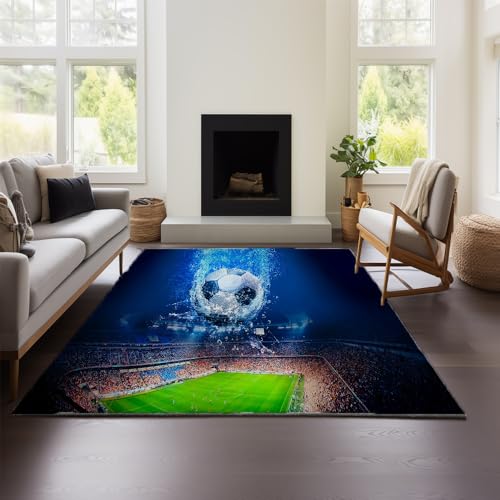 MeeTe Teppich Wohnzimmer 2025, Neu, Leicht, Luxuriös, Hochwertig, Basketball, Schlafzimmer, Bodenmatte, Sofa, Waschbar, Wasserdicht Und Schmutzabweisend (Basketball 02,80x120 cm) von MeeTe
