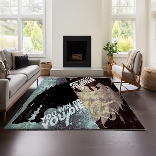 MeeTe Verdickter Kaschmir-Imitat-Game-of-Thrones-Teppich, Marokkanischer Wohnzimmer-/Schlafzimmer-Sofa-/Couchtisch-Decke, Ethnischer Stil, Amerikanischer Landhausstil, Retro (GOF 01,120x180cm) von MeeTe