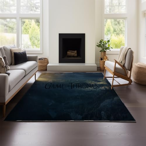 MeeTe Verdickter Kaschmir-Imitat-Game-of-Thrones-Teppich, Marokkanischer Wohnzimmer-/Schlafzimmer-Sofa-/Couchtisch-Decke, Ethnischer Stil, Amerikanischer Landhausstil, Retro (GOF 02,100x120cm) von MeeTe