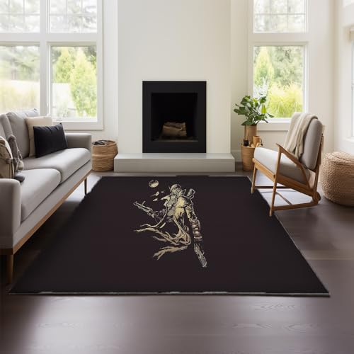 MeeTe Verdickter Kaschmir-Imitat-Teppich „Fallout New Vegas“, Marokkanischer Wohn-/Schlafzimmer-Sofa-/Couchtisch-Decke, Ethnisch-amerikanischer Landhausstil (Fallout 03,80x120cm) von MeeTe