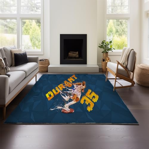 MeeTe Verdickter Kaschmir-Imitat-Teppich Von Kevin Durant, Marokkanischer Wohn-/Schlafzimmer-Sofa-/Couchtisch-Decke, Ethnisch-amerikanischer Landhaus-Retro-Stil (Kevin 02,140x200cm) von MeeTe
