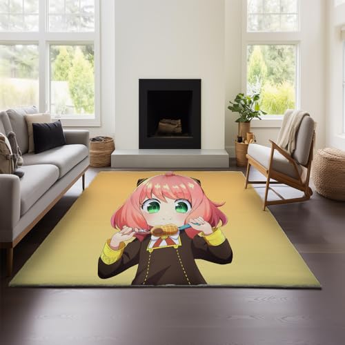 MeeTe Verdickter Kaschmir-Imitat-Teppich Von SPY×Family, Marokkanischer Wohnzimmer-/Schlafzimmer-/Sofa-/Couchtisch-/Decke Im Ethno-/Amerikanischen-/Landhaus-/Retro-Stil (SPY 01,120x160 cm) von MeeTe