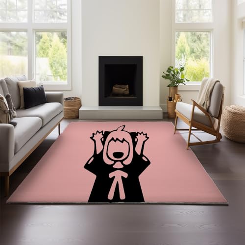 MeeTe Verdickter Kaschmir-Imitat-Teppich Von SPY×Family, Marokkanischer Wohnzimmer-/Schlafzimmer-/Sofa-/Couchtisch-/Decke Im Ethno-/Amerikanischen-/Landhaus-/Retro-Stil (SPY 03,100x150 cm) von MeeTe