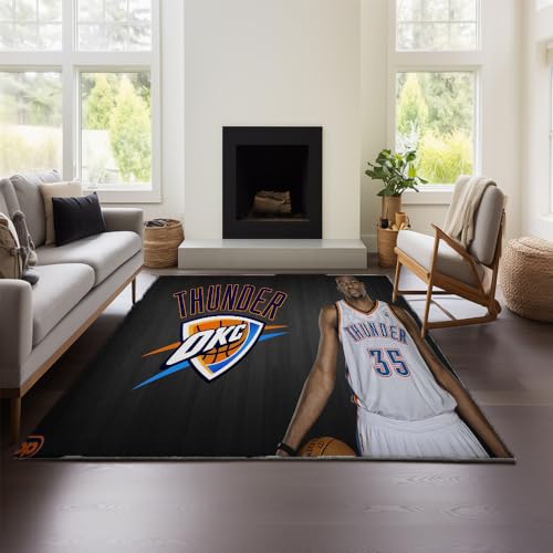 MeeTe Wohnzimmerteppich Kevin Durant, Sofa, Couchtisch, Hochwertiger, Leichter Luxusteppich, Schlafzimmer, Nachttischdecke, Waschbar (Kevin 01,100x120cm) von MeeTe