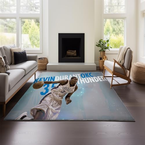 MeeTe Wohnzimmerteppich Kevin Durant, Sofa, Couchtisch, Hochwertiger, Leichter Luxusteppich, Schlafzimmer, Nachttischdecke, Waschbar (Kevin 02,45x120cm) von MeeTe