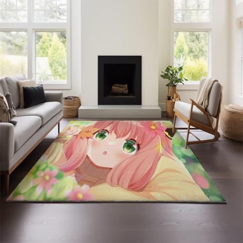 Moderner Kurzflor-Wohnzimmerteppich Mit 3D-geometrischem SPY×Family-Effekt (SPY 01,100x150cm) von MeeTe