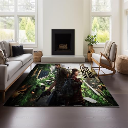 Wohnzimmerteppiche – „The Last of Us“ – Großer, Superweicher, Waschbarer Wohnzimmerteppich, Modernes Muster, Dekorativer Teppich, Strapazierfähig, rutschfest (TL 02,100x150 cm) von MeeTe