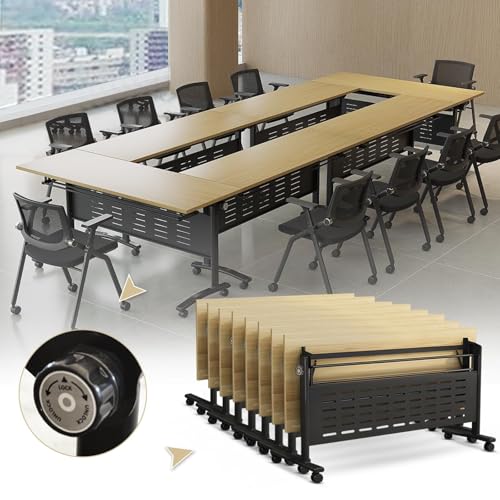 Fuß-Klapptisch 5,3 Fuß Konferenzraumtische mit Rädern, Sitzplätze für 2–10 Personen Konferenztisch Konferenzraum Klappbarer Klapptisch Platzsparendes Design Schulungstische für Büro, Zuhause Fuß-Klapptisch 5,3 Fuß Konferenzraumtische mit Rädern, Sitzplätze für 2–10 Personen Konferenztisch Konferenzraum Klappbarer Klapptisch Platzsparendes Design Schulungstische für Büro, Zuhause von Meedlopia