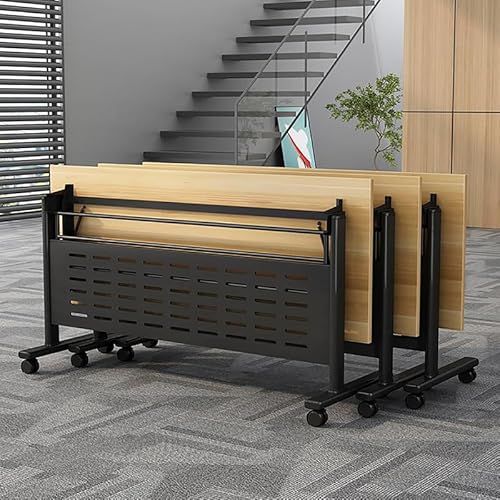 Meedlopia Klappbare Konferenzraumtische, Mobile Seminare, dynamische Meeting-Schulungstische für Büros, Klassenzimmer, Besprechungsräume (Gelb, 63 × 24 × 30 Zoll) von Meedlopia