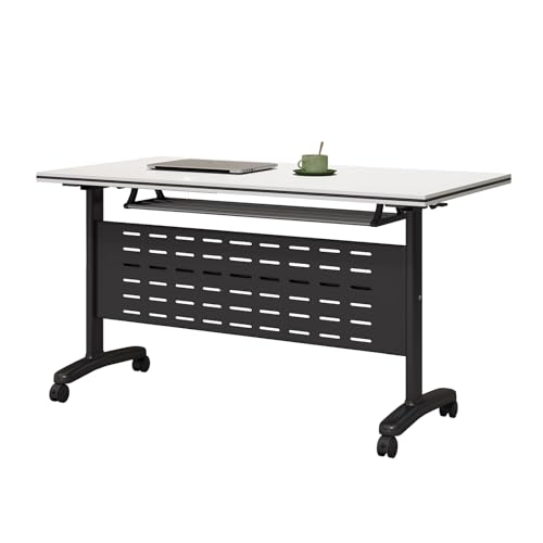 Meedlopia Konferenztisch, Klappbare Konferenzraumtische mit Flip-Top-Design mit Rollen, rechteckiger modularer Konferenzraumtisch für Büro, Konferenzraum, Schulungsraum Meedlopia Konferenztisch, Klappbare Konferenzraumtische mit Flip-Top-Design mit Rollen, rechteckiger modularer Konferenzraumtisch für Büro, Konferenzraum, Schulungsraum von Meedlopia