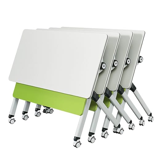 Meedlopia Mobiler Schulungstisch, 4er-Pack mit Feststellrädern, moderner, klappbarer Konferenzraumtisch für Besprechungen zu Hause oder im Büro von Meedlopia