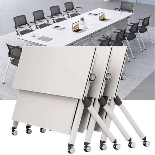 Moderner, klappbarer Konferenztisch mit leisen Rädern, 3er-Pack, 63 Zoll großer, mobiler Schulungstisch mit Klappplatte für Seminartreffen im Konferenzraum und Klassenzimmer Moderner, klappbarer Konferenztisch mit leisen Rädern, 3er-Pack, 63 Zoll großer, mobiler Schulungstisch mit Klappplatte für Seminartreffen im Konferenzraum und Klassenzimmer von Meedlopia