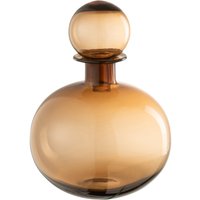 Glas Karaffe Rund Braun Transparent von Meehrblicker