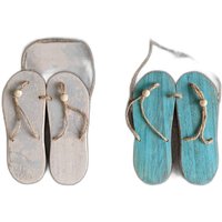 strand Dekor Flip Flops Hängend Im Set 18cm von Meehrblicker