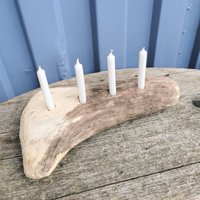 Advents-Kerzenhalter Aus Treibholz Von Der Insel Rügen von Meergeschenke