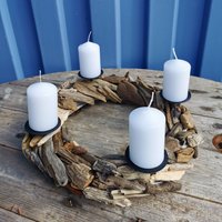 Adventskranz Aus Treibholz Von Der Insel Rügen von Meergeschenke