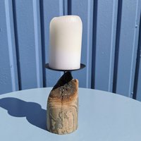 Kerzenhalter Aus Treibholz Von Der Insel Rügen von Meergeschenke