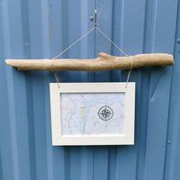 Treibholz Bilderrahmen Mit Seekarten Von Der Insel Rügen von Meergeschenke