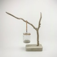 Windlicht Aus Glas Und Treibholz Von Der Insel Rügen von Meergeschenke