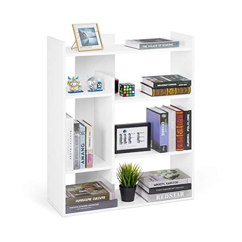 Meerveil Bücherregal, Bücherschrank mit 4-Stufigen Displayregalen Moderner Stil für Büro Arbeitszimmer Wohnzimmer Korridor, 72 x 26 x 90 cm, Weiß Meerveil Bücherregal, Bücherschrank mit 4-Stufigen Displayregalen Moderner Stil für Büro Arbeitszimmer Wohnzimmer Korridor, 72 x 26 x 90 cm, Weiß von Meerveil